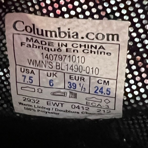 Columbia Bugaboot Plus black and bright rose boots size 7.5 women - Picture 4 of 9